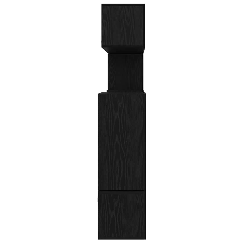 TV-bänkset 10 pcs Svart ek 60 x 30 x 30 cm Konstruerat trä