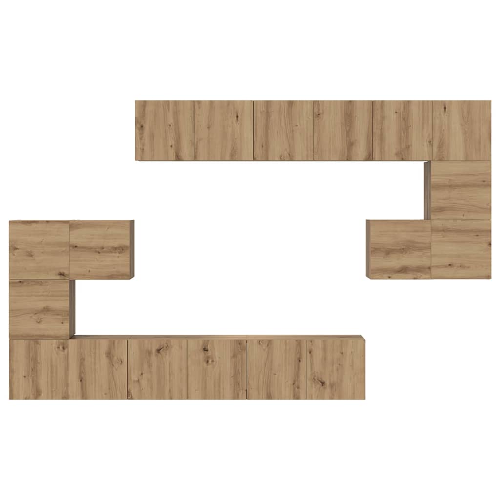 TV-bänkset 10 pcs artisan ek 60 x 30 x 30 cm Konstruerat trä