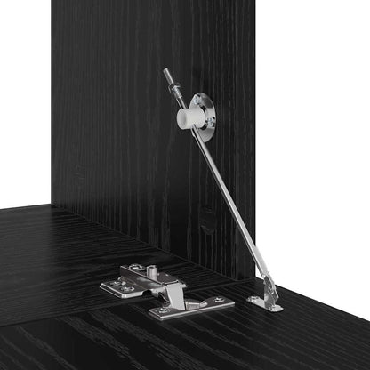 Vägg TV Skåp 4 pcs Svart Ek Small 80 x 30 x 30.5 cm