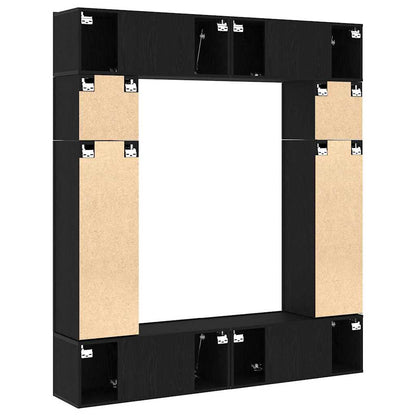 XXXXX TV-skåp 8 pcs Svart 80 x 30 x 30 cm