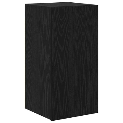 TV-skåpsset 6 pcs Svart ek 80 x 30 x 30 cm Konstruerat trä