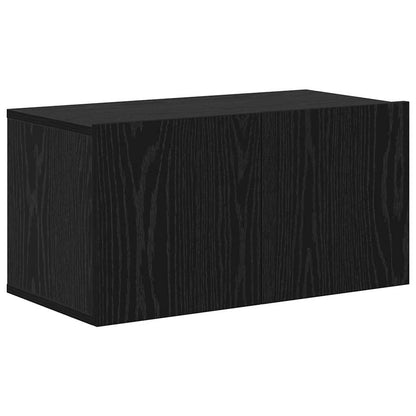 TV-skåpsset 6 pcs Svart ek 80 x 30 x 30 cm Konstruerat trä