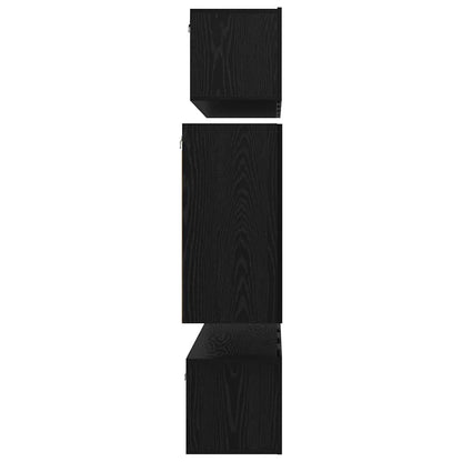 TV-skåpsset 6 pcs Svart ek 80 x 30 x 30 cm Konstruerat trä