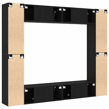XXXXX TV-skåp 8 pcs Svart 221 x 30 x 180 cm