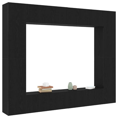 XXXXX TV-skåp 8 pcs Svart 221 x 30 x 180 cm