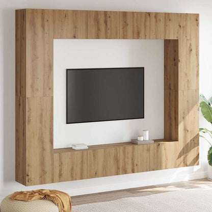XXXXX TV-skåp 8 pcs Brun 221 x 30 x 180 cm