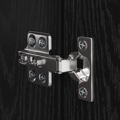 Vägg TV Skåp Väggmonterad 4 pcs Svart ek Konstruerat trä