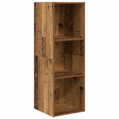Väggmonterade TV-skåp 2 pcs Gammalt trä 37 x 37 x 107 cm