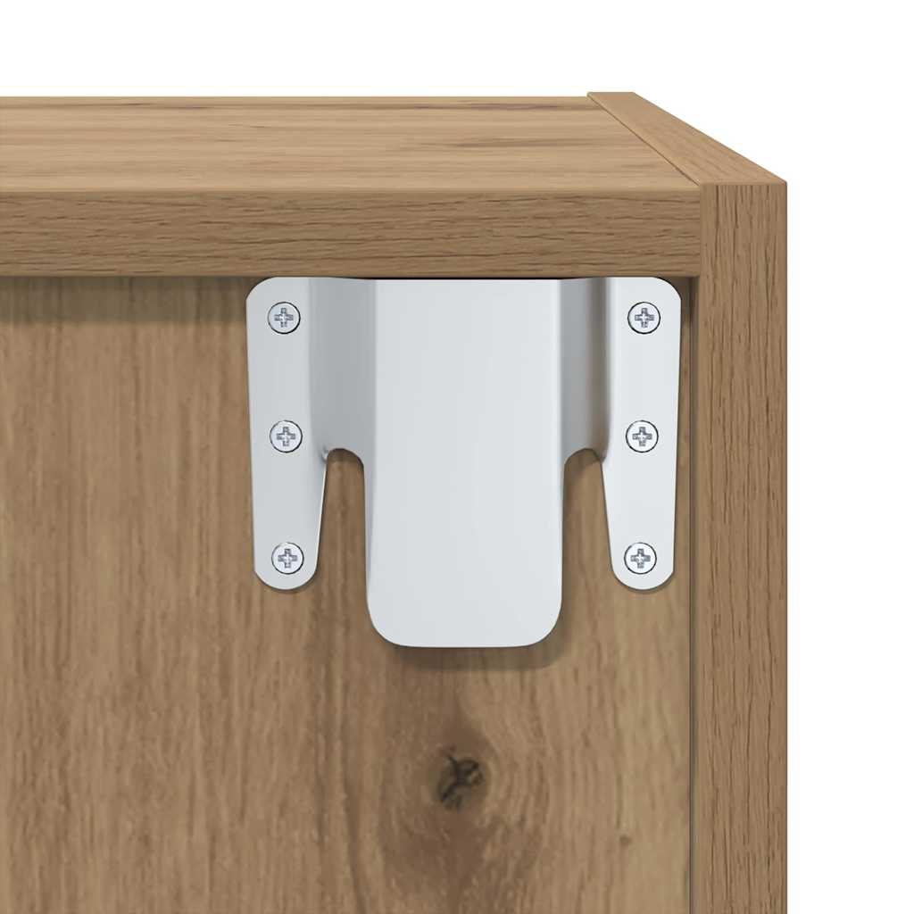 Väggmonterade TV-skåp 2 pcs artisan ek 37 x 37 x 107 cm