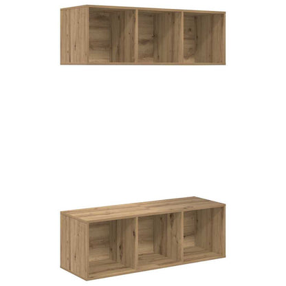 Väggmonterade TV-skåp 2 pcs artisan ek 37 x 37 x 107 cm