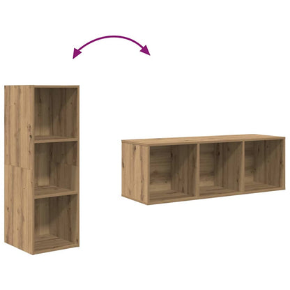 Väggmonterade TV-skåp 2 pcs artisan ek 37 x 37 x 107 cm