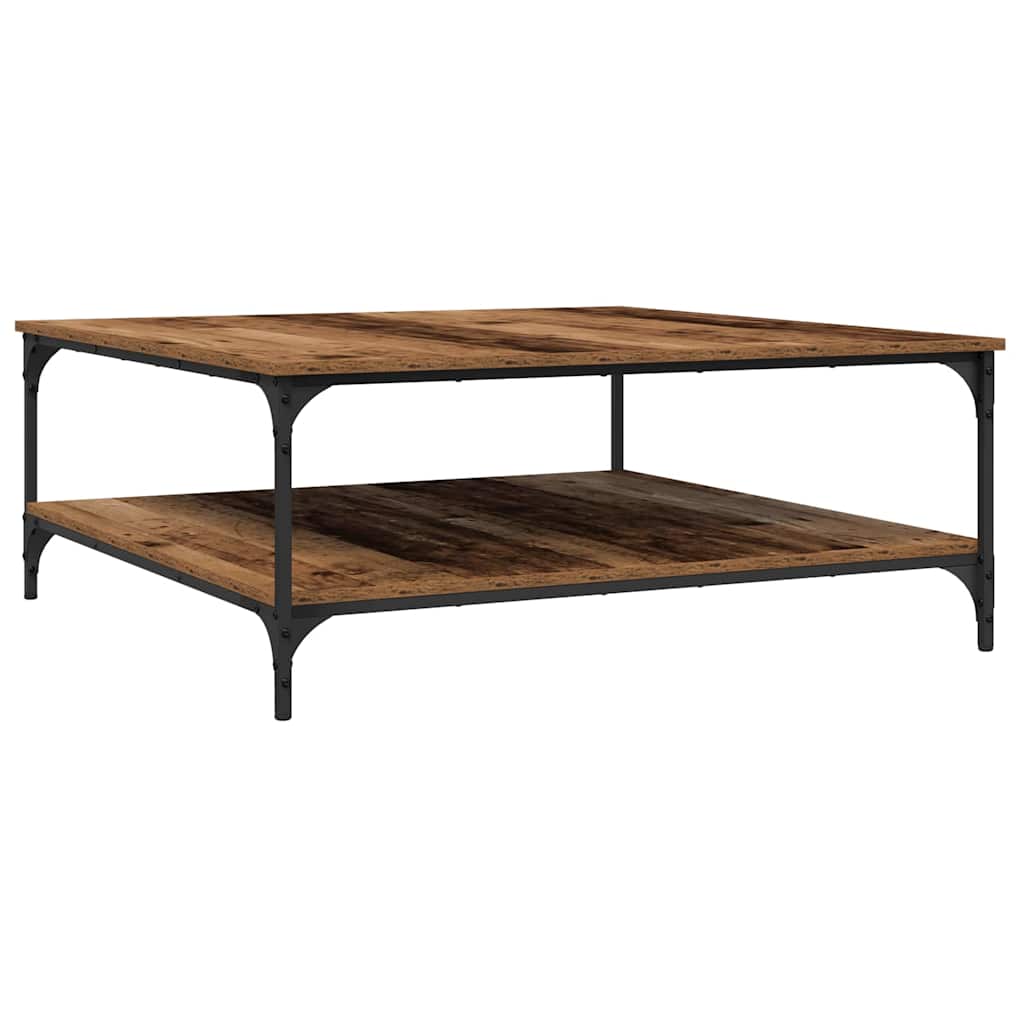 Soffbord Åldrat Trä 100 x 100 x 40 cm