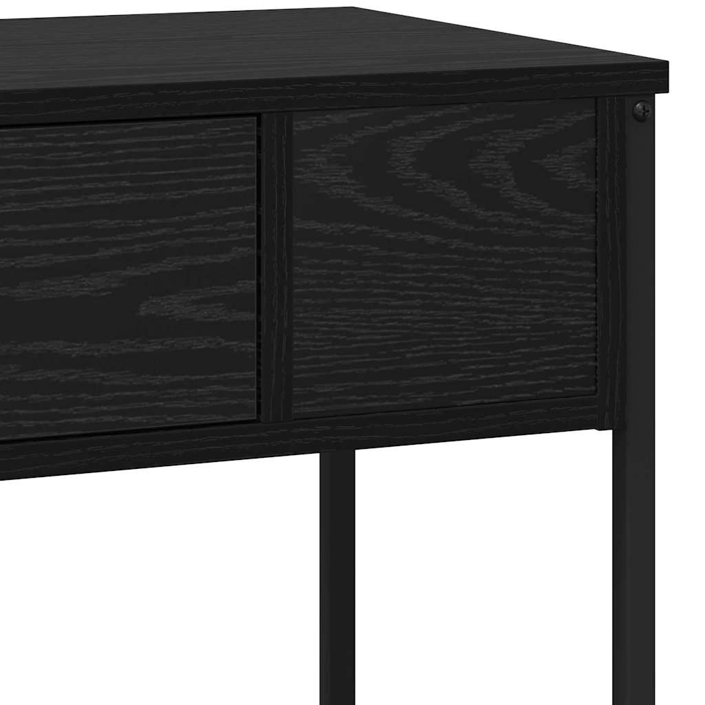 Avlastningsbord Konsollbord Svart Ek 100 x 34.5 x 75 cm