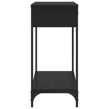 Avlastningsbord Konsollbord Svart Ek 100 x 34.5 x 75 cm