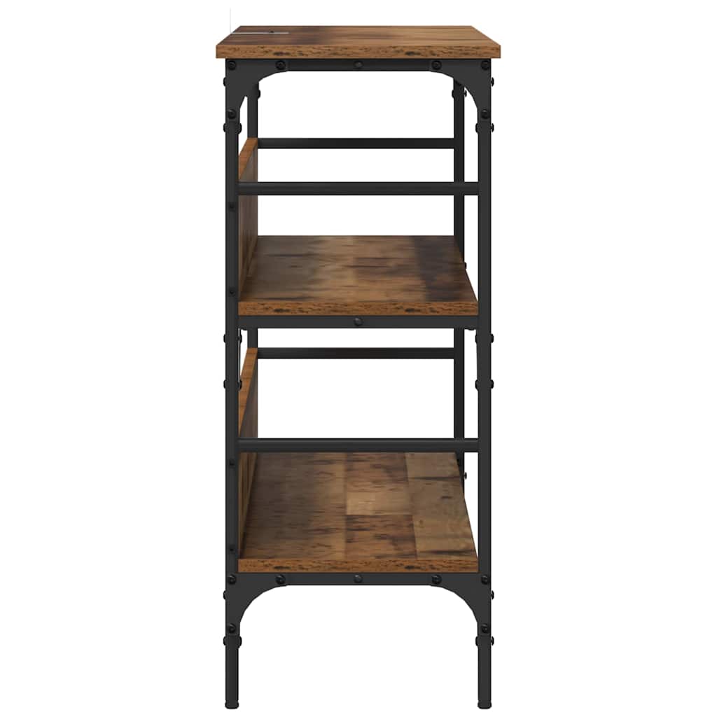 Avlastningsbord Konsollbord Åldrat Trä 100 x 32 x 75 cm