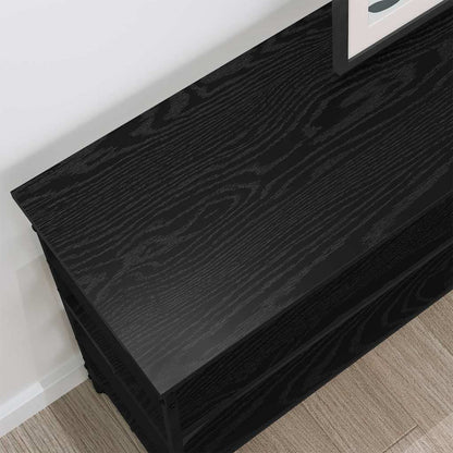 Avlastningsbord Konsollbord Svart Ek med hylla 100 x 32 x 75 cm