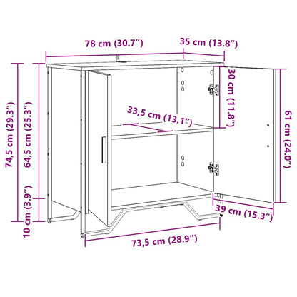 Skänk Brun 78 x 35.5 x 74.5 cm