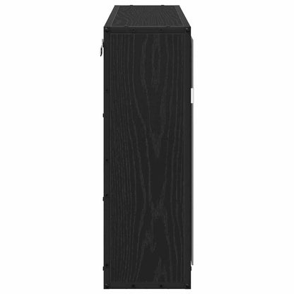 Badrumsspegel Spegelskåp Svart Ek 65 x 20 x 60 cm