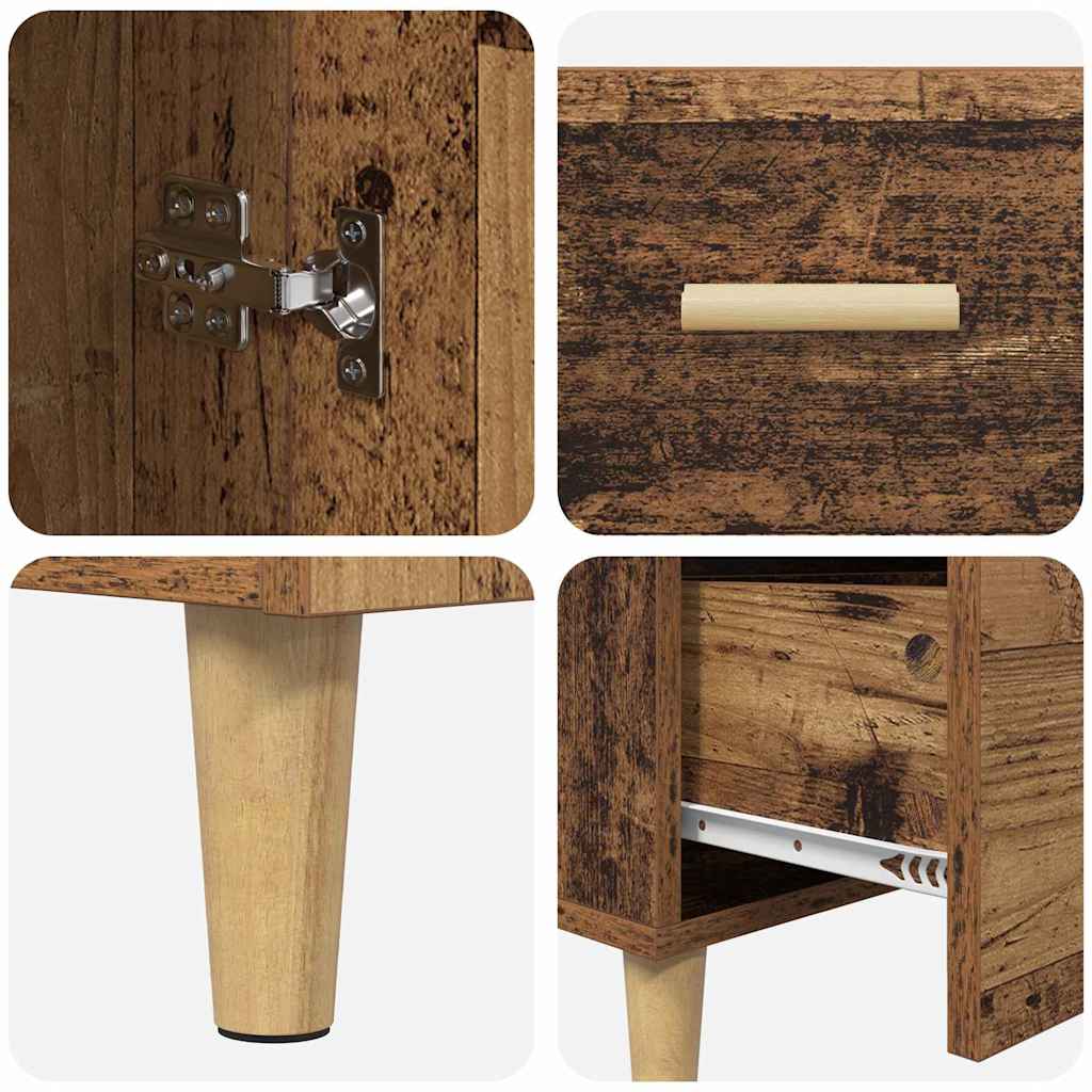 Skänk Åldrat Trä 34 x 69.5 x 90 cm