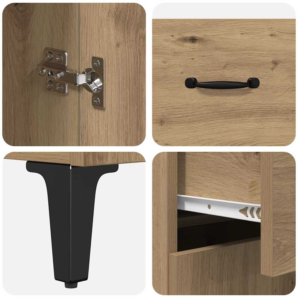 Skänk Artisan Ek med låda 34 x 69.5 x 90 cm