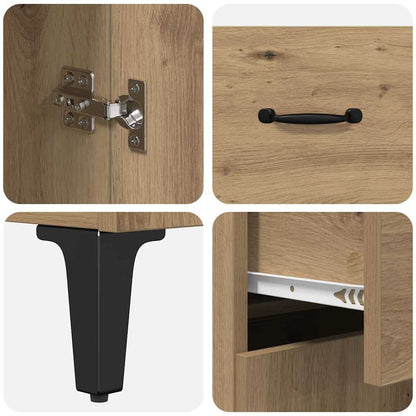 Skänk Artisan Ek med låda 34 x 69.5 x 90 cm