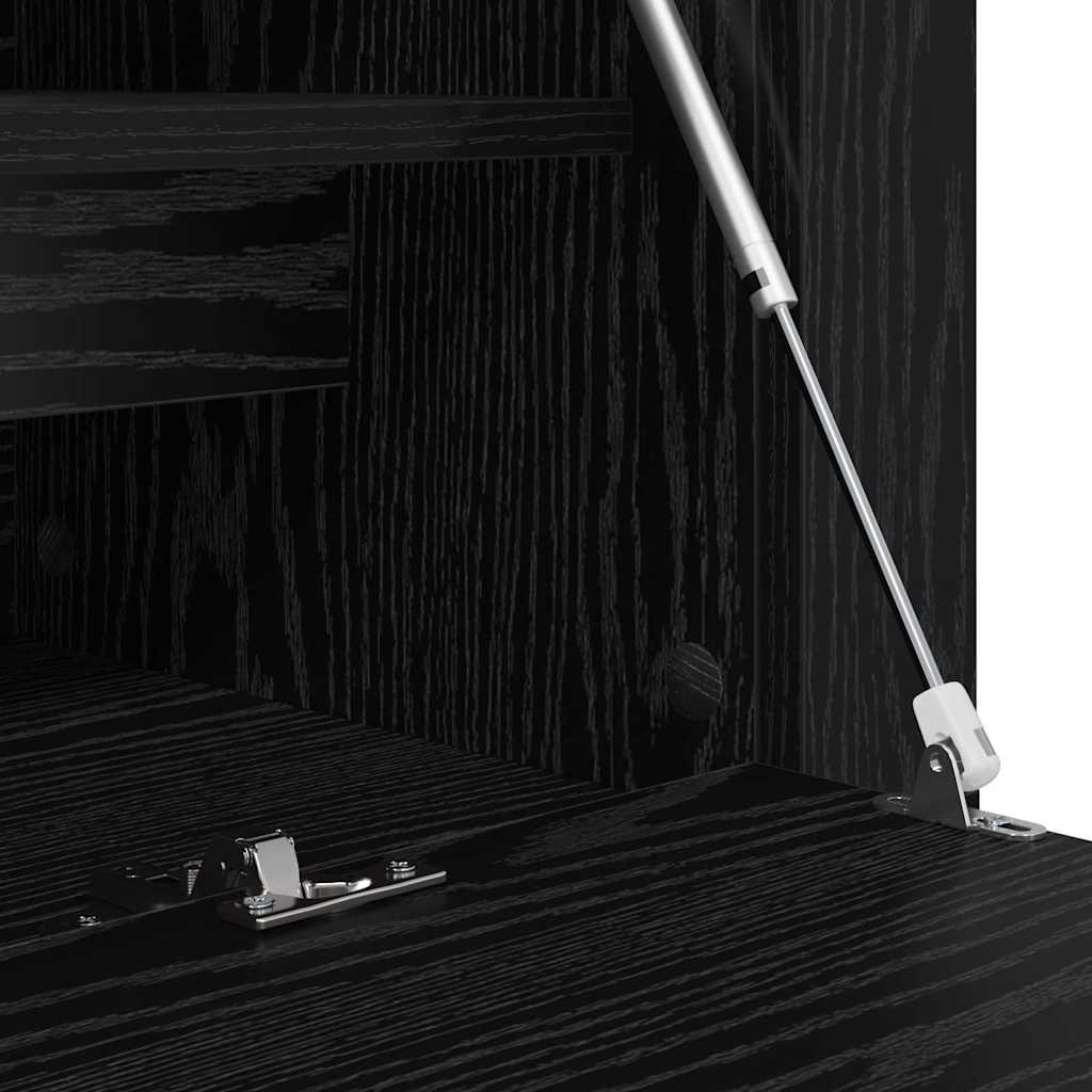 Skoställ Svart Ek Skoskåp med hylla 100 x 35 x 38 cm