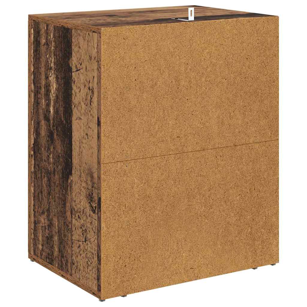 Sängbord Nattduksbord Åldrat Trä 50 x 36 x 60 cm