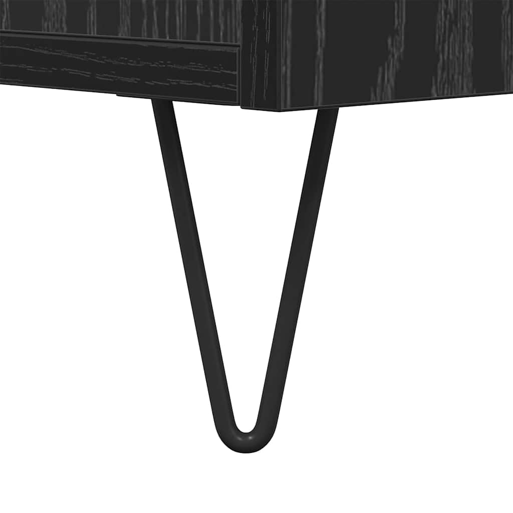 Soffbord Svart Ek 80 x 80 x 36.5 cm