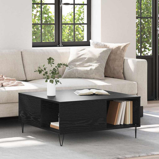 Soffbord Svart Ek 80 x 80 x 36.5 cm