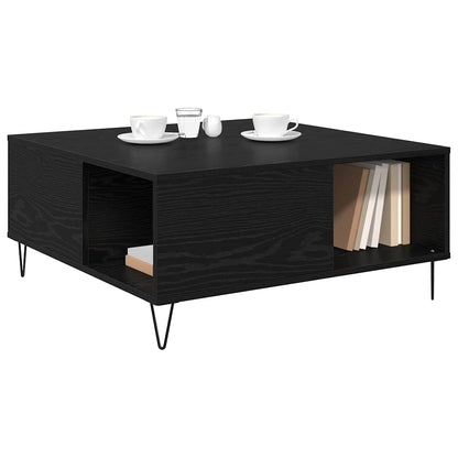 Soffbord Svart Ek 80 x 80 x 36.5 cm