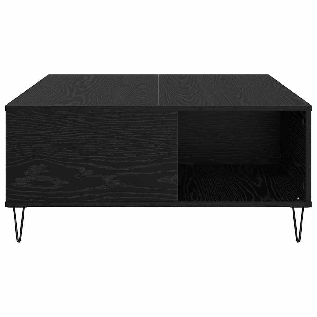 Soffbord Svart Ek 80 x 80 x 36.5 cm