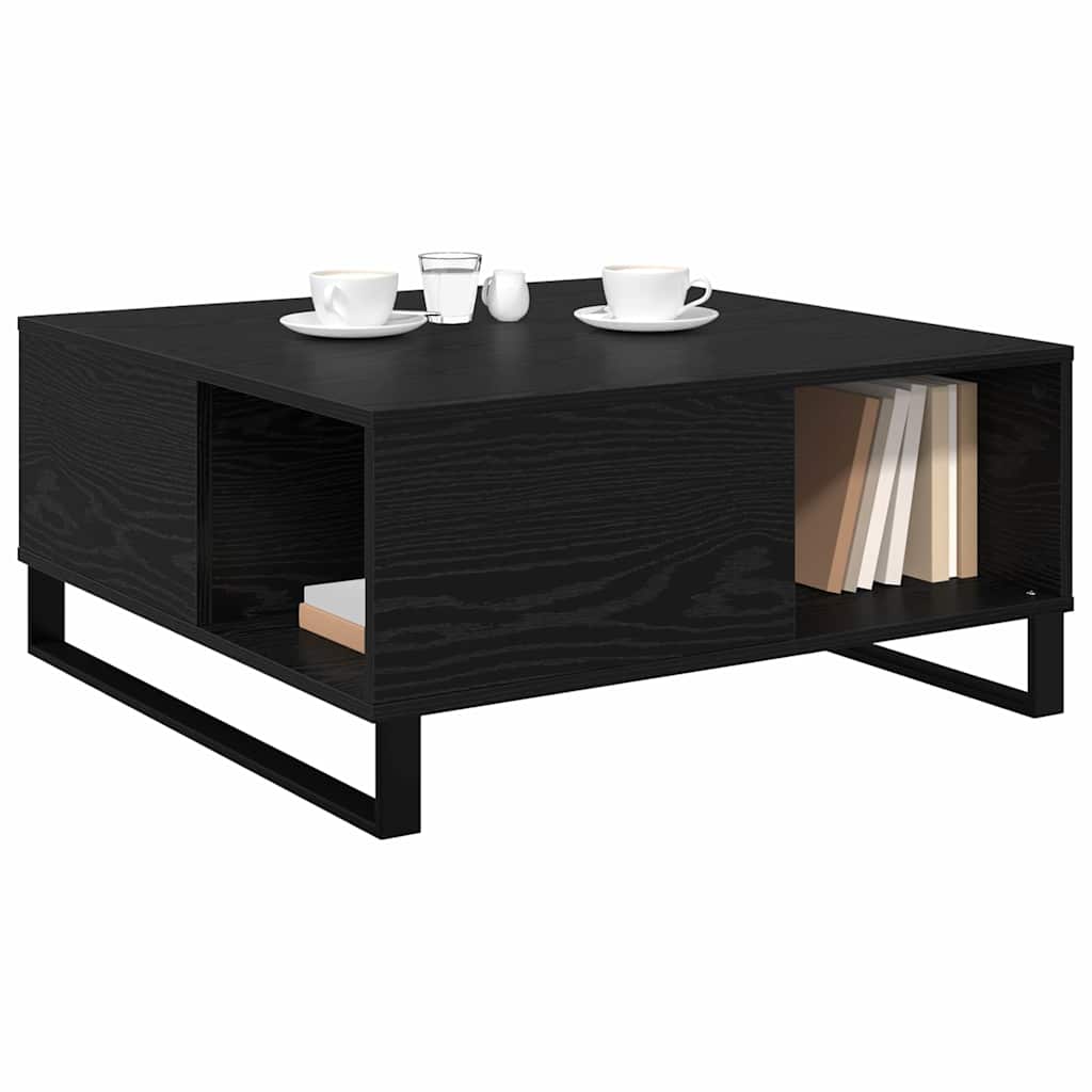 Soffbord Svart Ek 80 x 80 x 36.5 cm