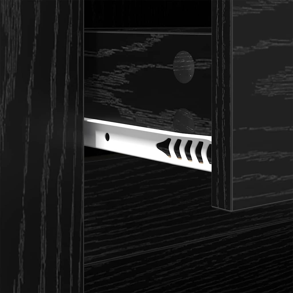 Soffbord Svart Ek med låda 102 x 44.5 x 50 cm