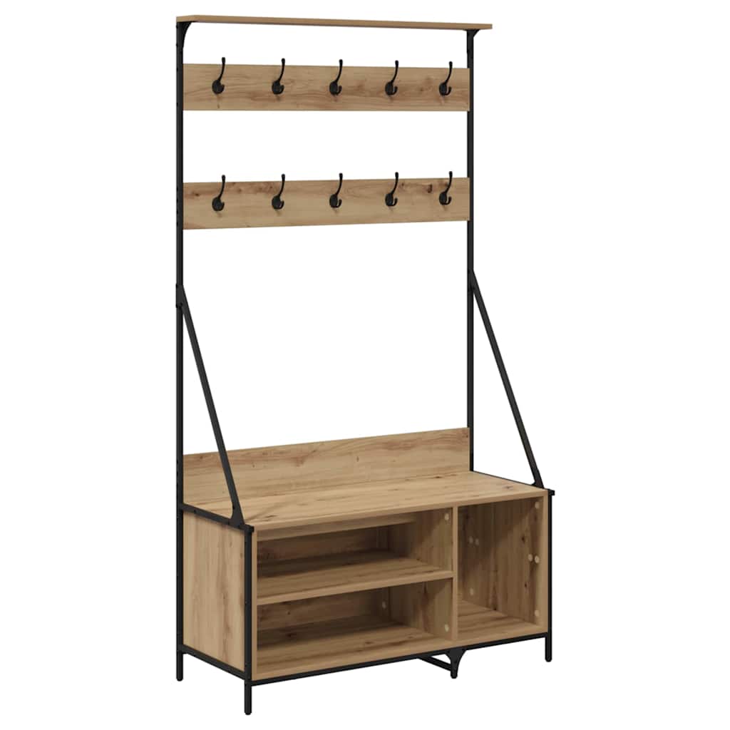 Hallmöbel Klädhängare Artisan Ek 100 x 41 x 184 cm Konstruerat trä