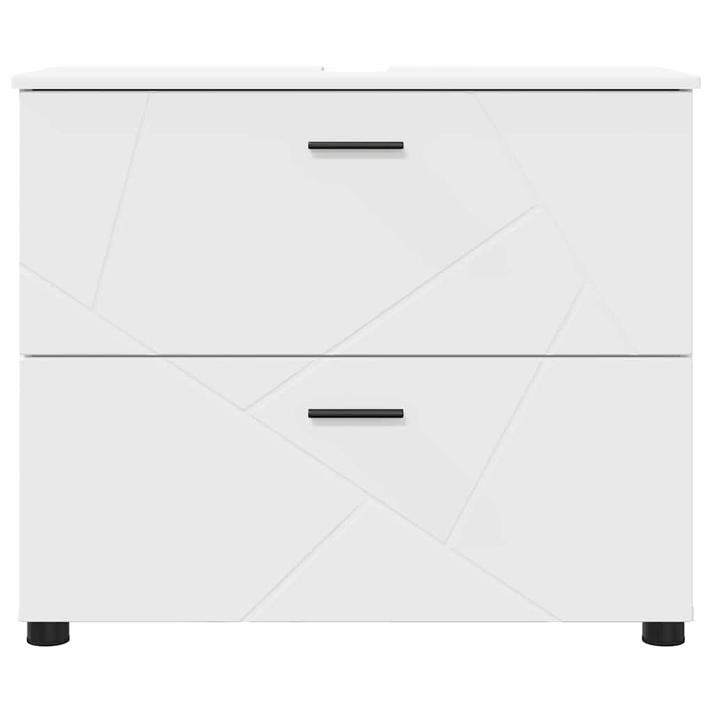 Badrumsskåp med låda Vit 76.5 x 35 x 64 cm