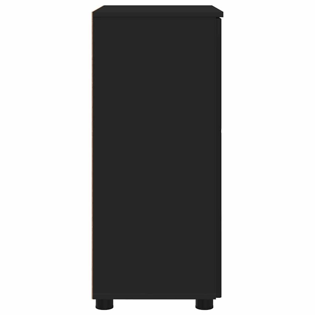 Badrumsskåp med hylla Svart 60 x 35 x 80 cm