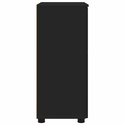 Badrumsskåp med hylla Svart 60 x 35 x 80 cm