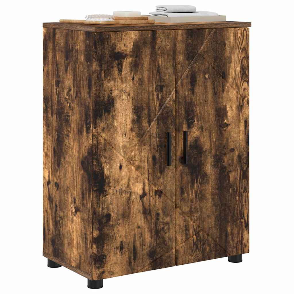 Badrumsskåp Rökfärgad Ek 60 x 35 x 80 cm