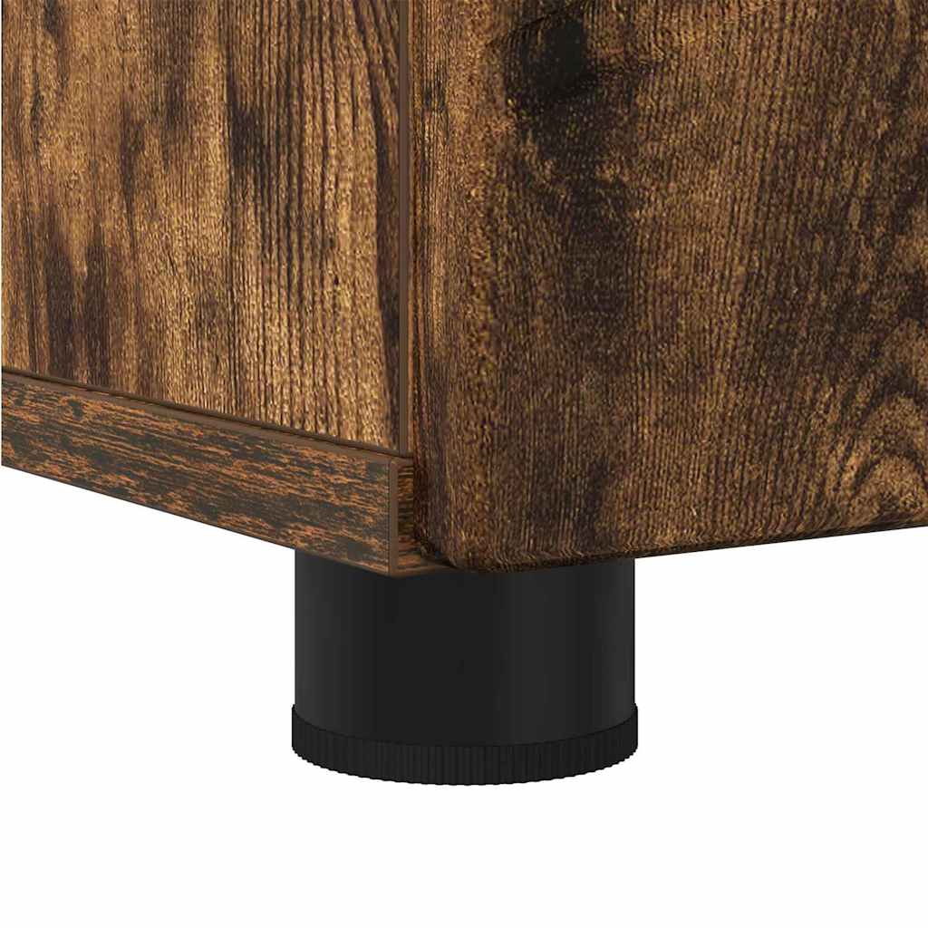 Badrumsskåp Rökfärgad Ek 30 x 35 x 192 cm