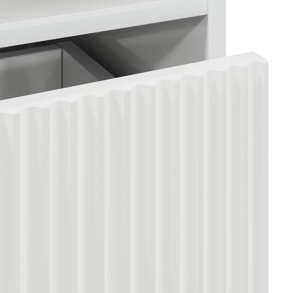 Badrumsskåp med låda Högglans Vit 31,5 x 33 x 190 cm