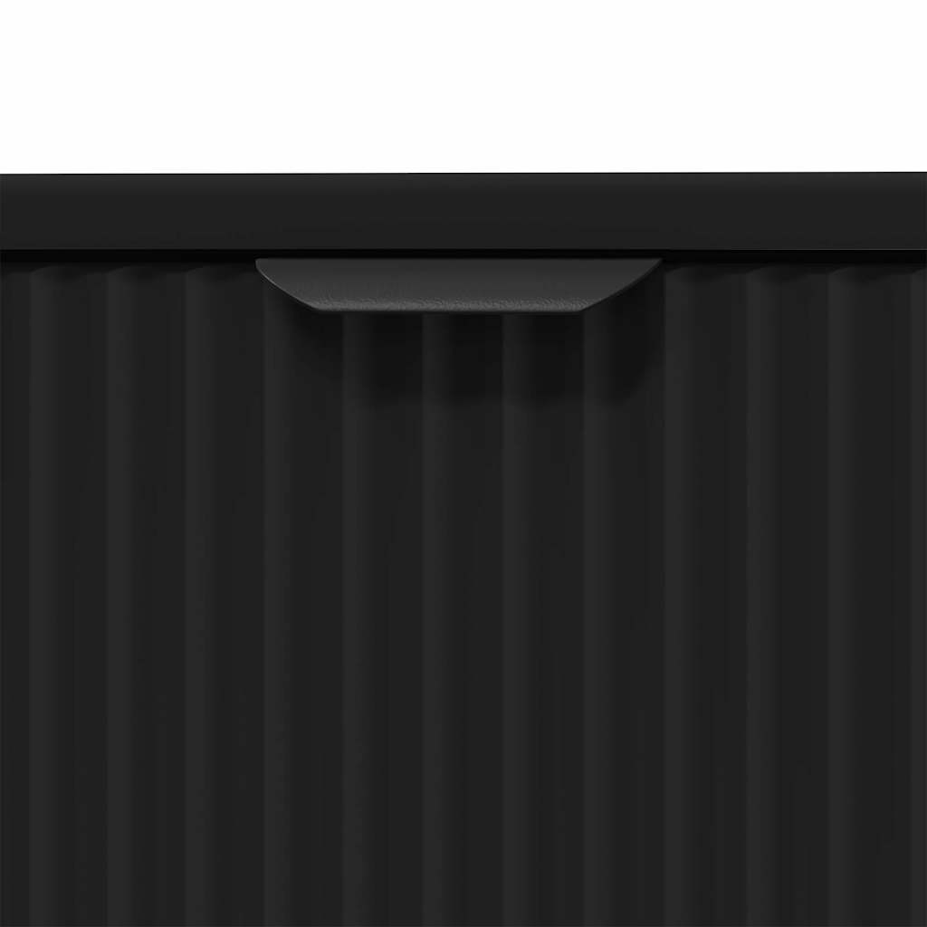 Badrumsunderskåp med handfat med lagring Svart 60,5 x 33,5 x 61 cm