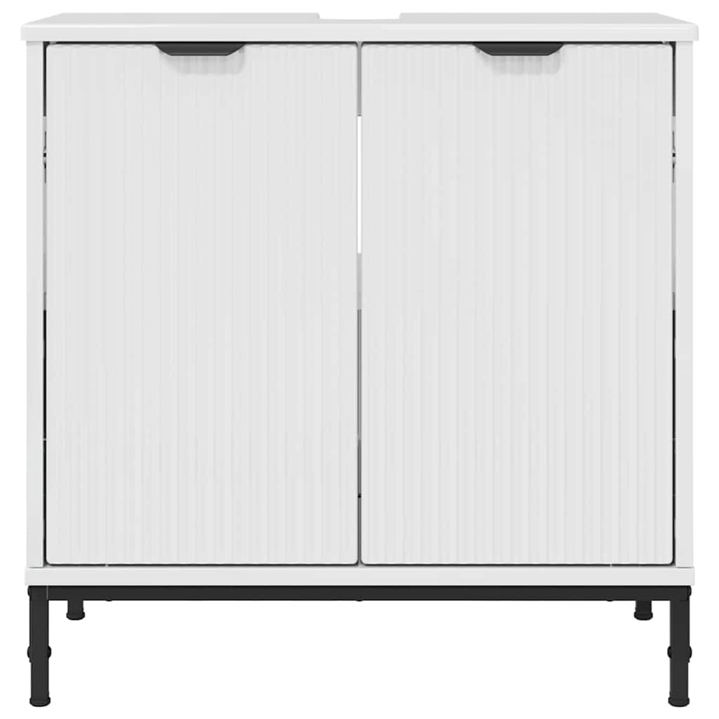 Badrumsunderskåp med handfat Högglans Vit 60,5 x 33,5 x 61 cm