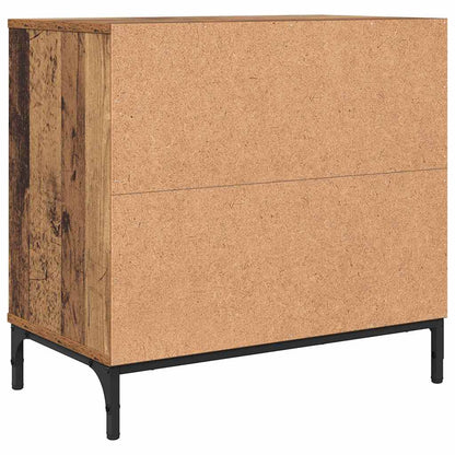 Sängbord Nattduksbord Åldrat Trä med låda 63.5 x 36 x 61 cm