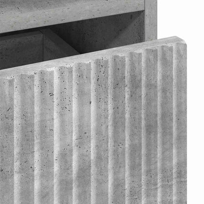 Sängbord 2 pcs Betonggrå 49 x 36 x 61 cm Konstruerat trä