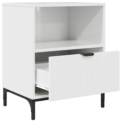 Sängbord 2 pcs Vit högglans 49 x 36 x 61 cm Konstruerat trä