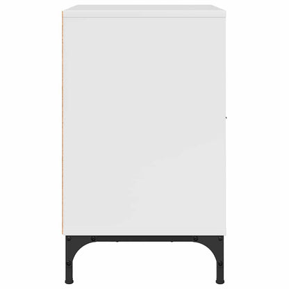 Sängbord 2 pcs Vit högglans 49 x 36 x 61 cm Konstruerat trä