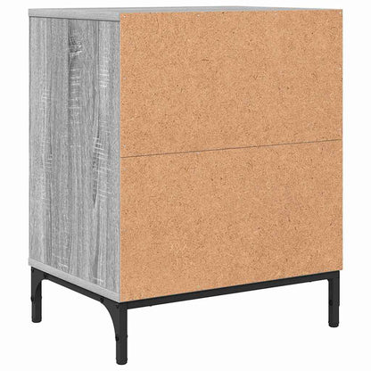 Sängbord 2 pcs Grå sonoma 49 x 36 x 61 cm Konstruerat trä