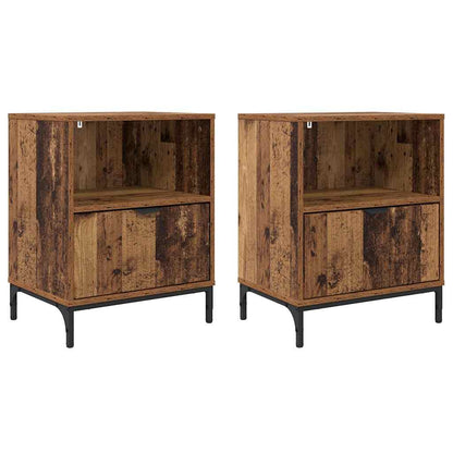 Sängbord 2 pcs Gammalt trä 49 x 36 x 61 cm Konstruerat trä