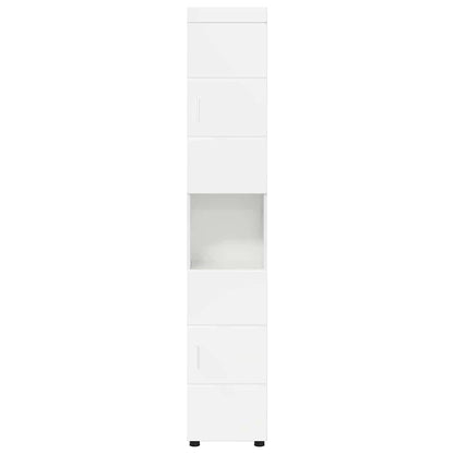 Badrumsskåp med lagring TULUM Högglans Vit 37 x 31.5 x 203 cm