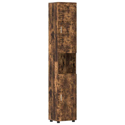 Badrumsskåp med lagring TULUM Rökfärgad Ek 37 x 31.5 x 203 cm